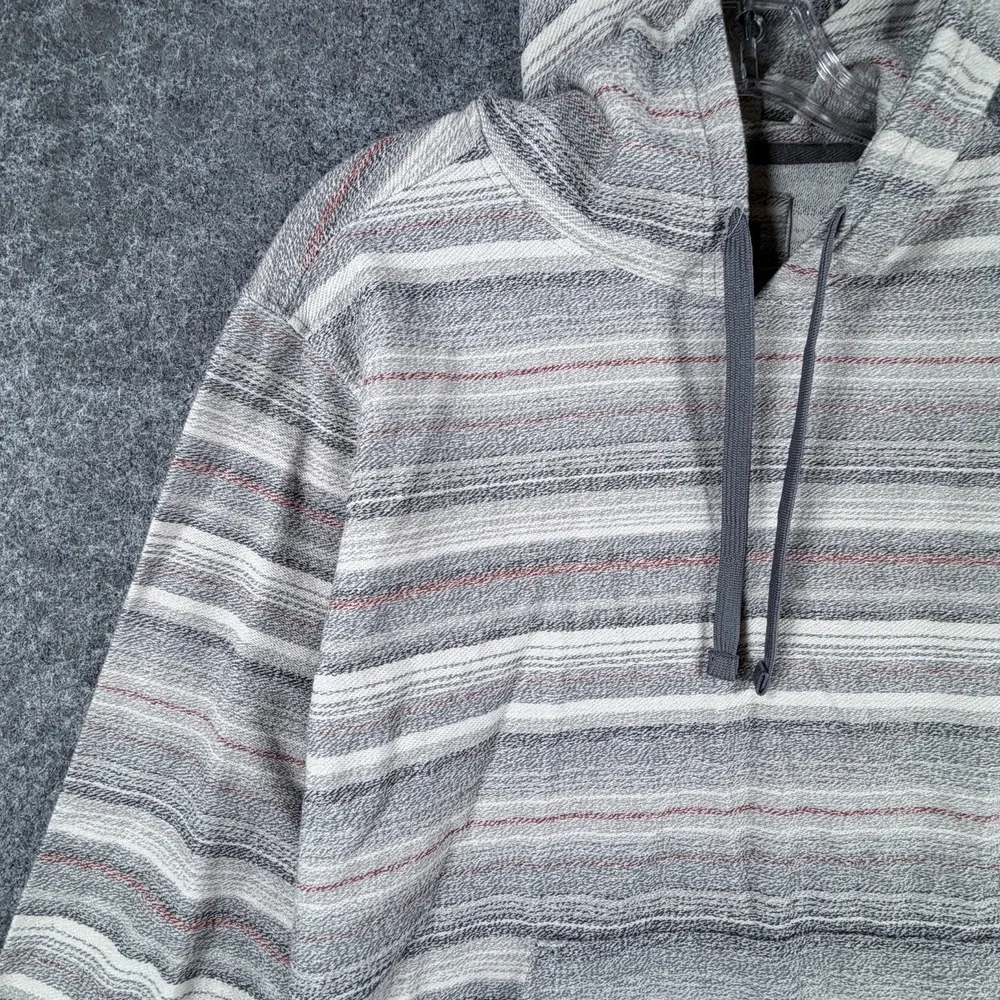 O Neill Bavaro Hoodie Mens Small Multicolor Striped Ribbed Trim Standard Fit